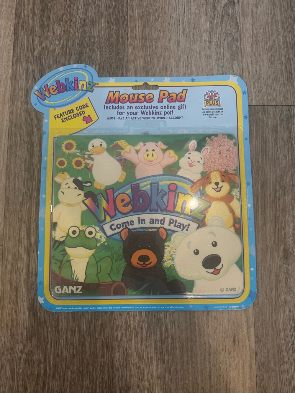 GANZ Webkinz Colorful Kids Mouse Pad - Blue, Yellow, Green, Pink